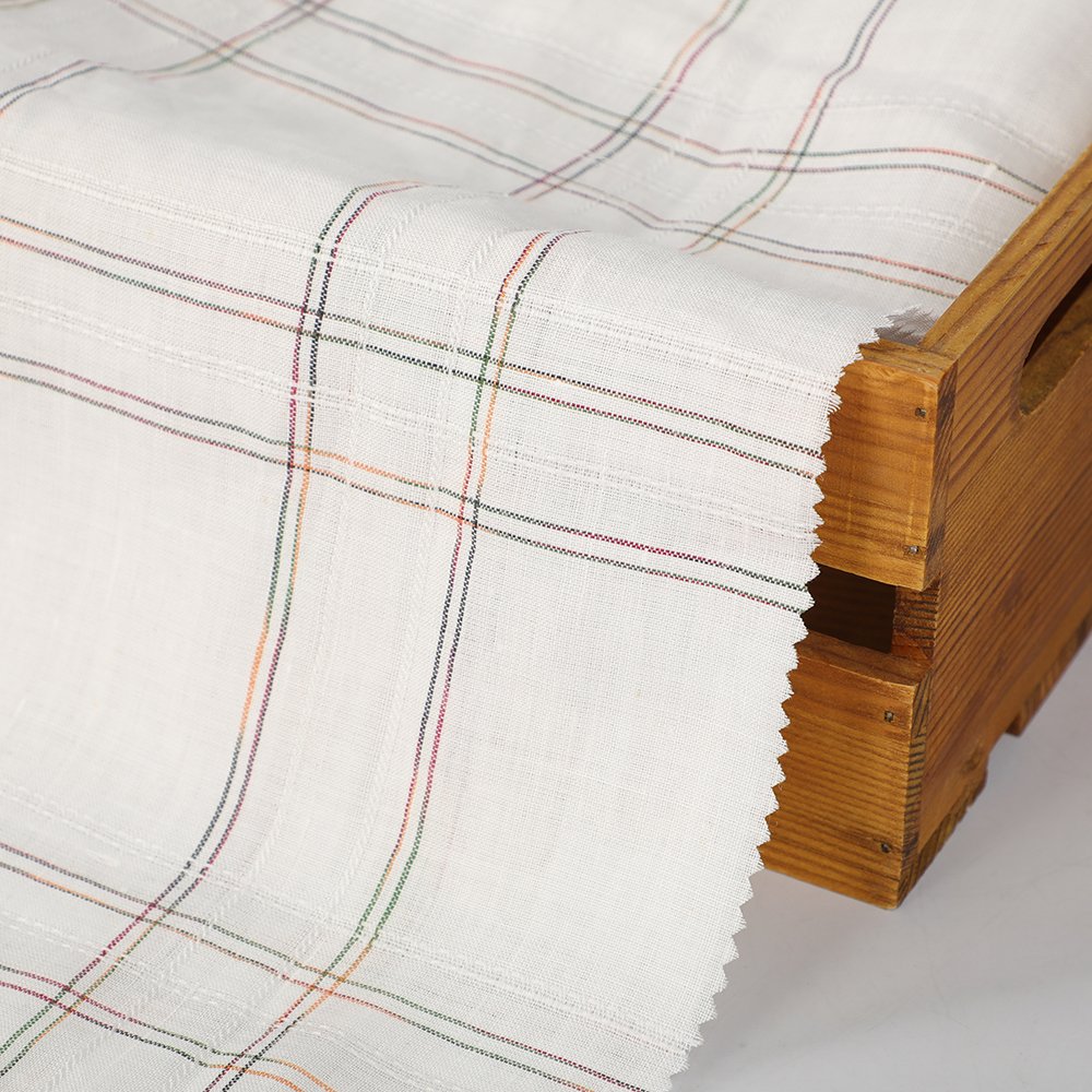 100%Ramie Wholesale Production Factory Custom Beautiful Fashionable Design With Jacquard Yarn Dyed Fabric