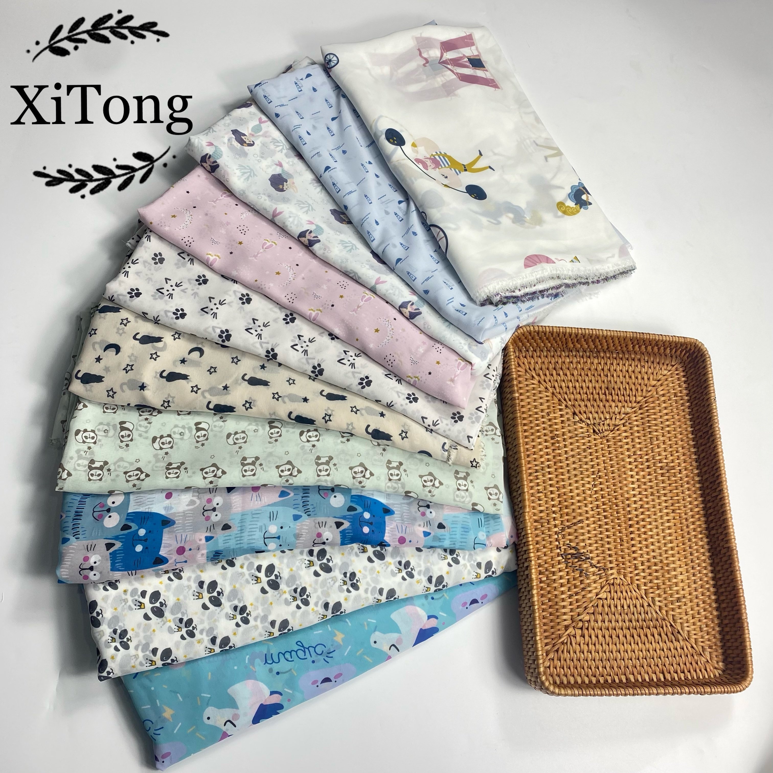 2022 Printing fabric polyester Chiffon pearl fabric digital chiffon gradient printing fabric for children garment