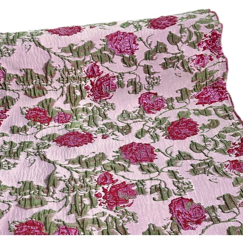 TEXTILES SUPPLIER 100%POLYESTER FABRIC DESIGNER FABRIC Woven Jacquard brocade fabric for dress garment 3D pattern jacquard
