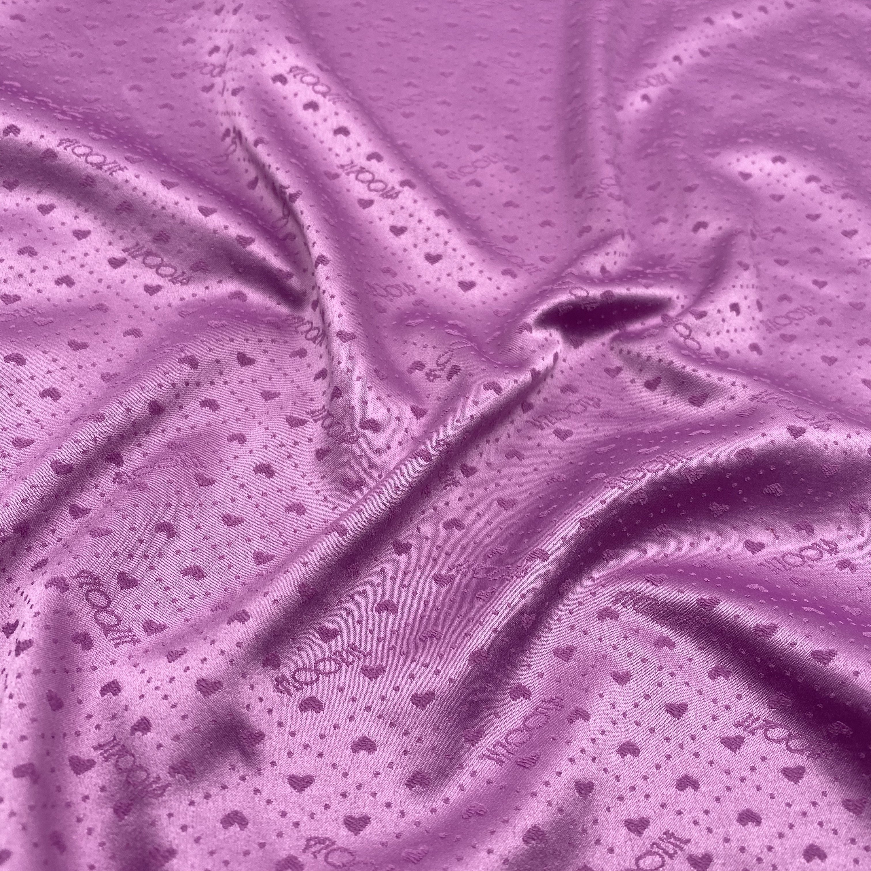 china fabric textile suppliers designer fabric POLYESTER SPANDEX heart-shaped jacquard satin fabric for leisure wear cloth