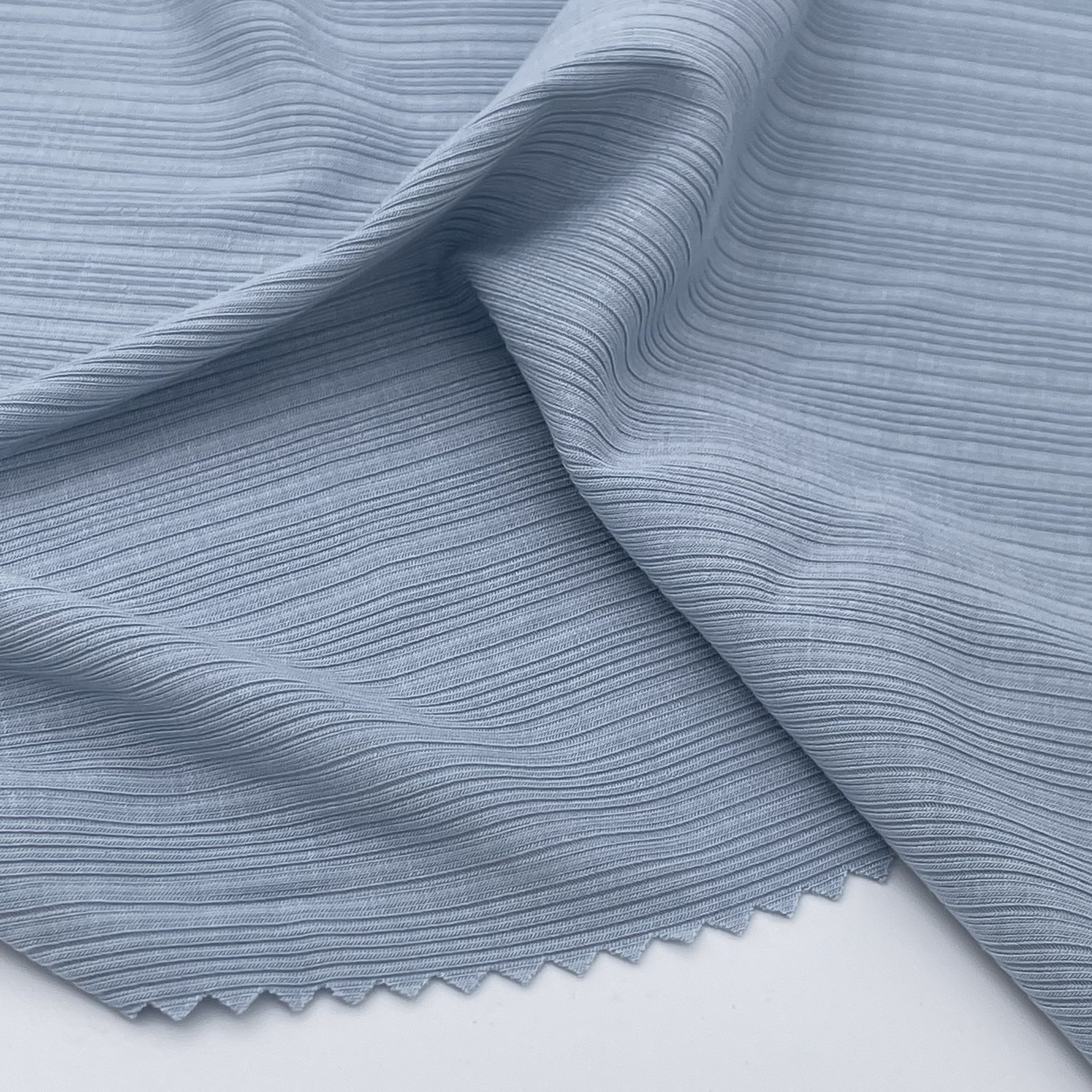 Bamboo fiber irregular ribbed arbitraily clipping knitted fabric 60S+30D