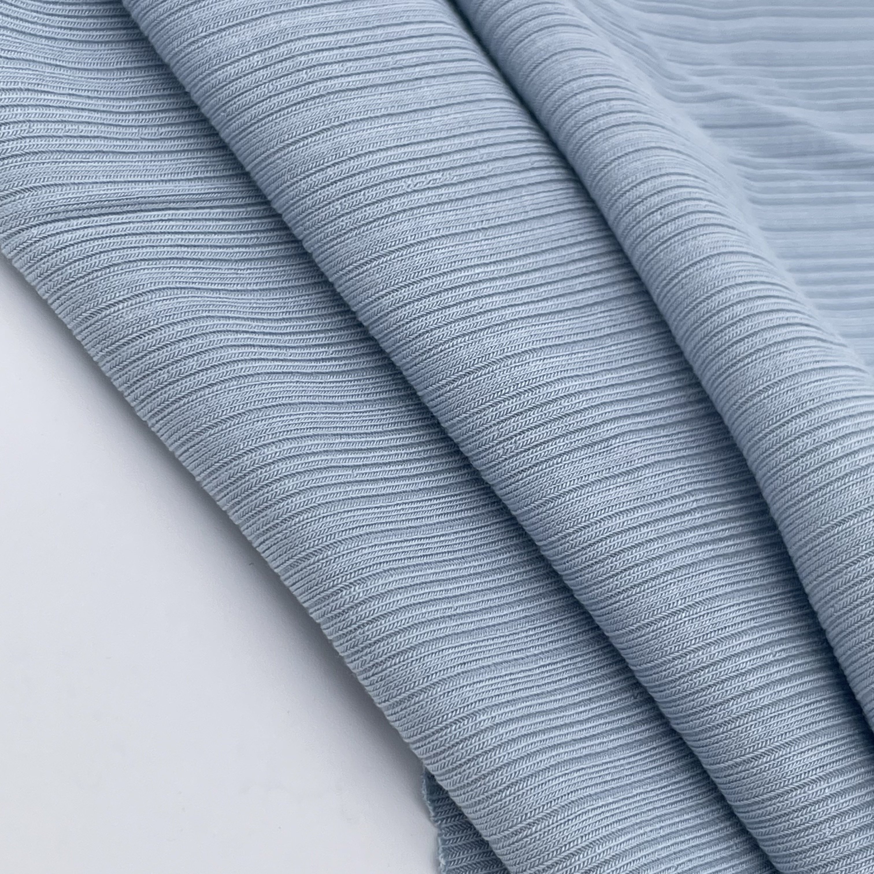 Bamboo fiber irregular ribbed arbitraily clipping knitted fabric 60S+30D