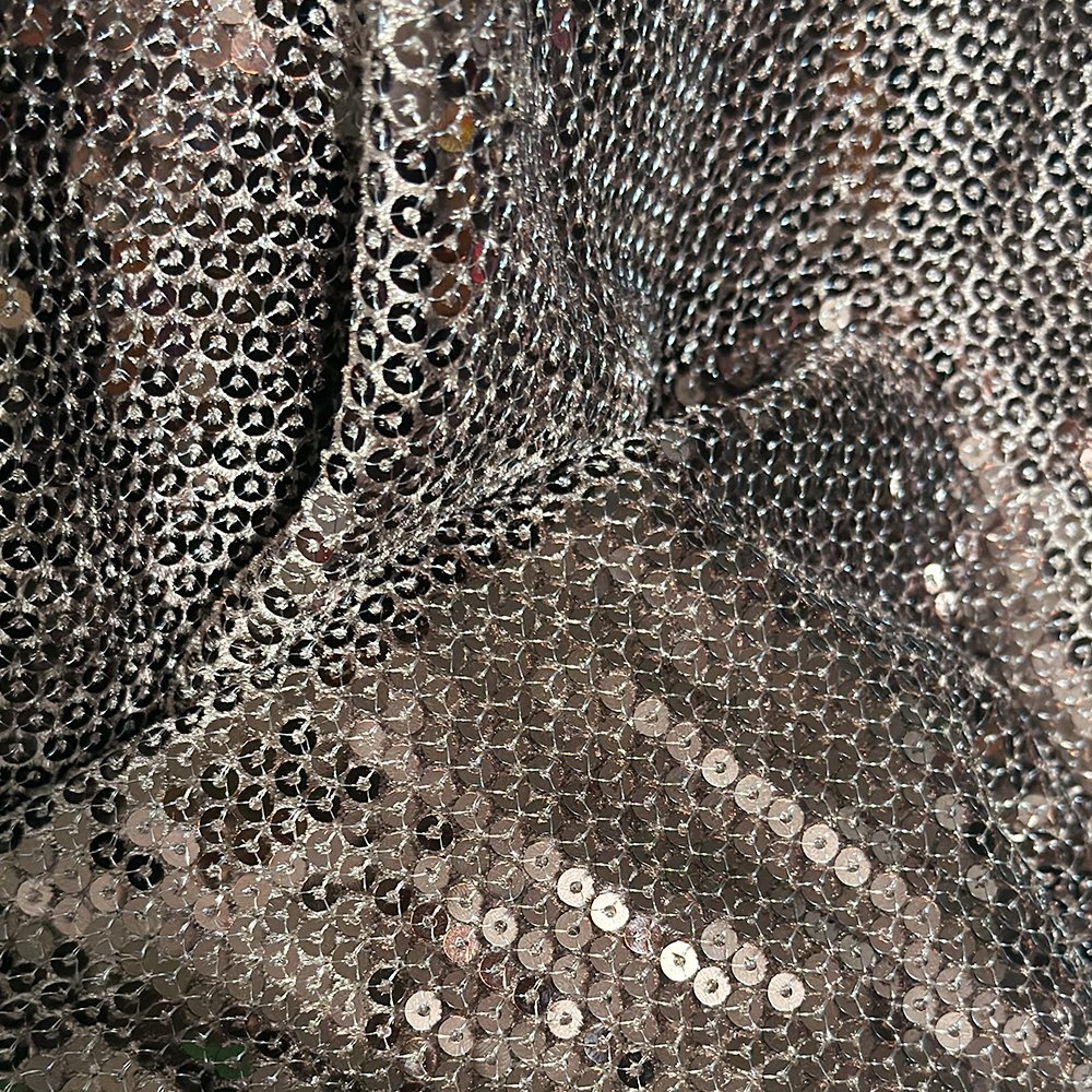 Kids Short 450-500gsm Velvet French Lace Mesh Coffee Linen Sequin Fabric
