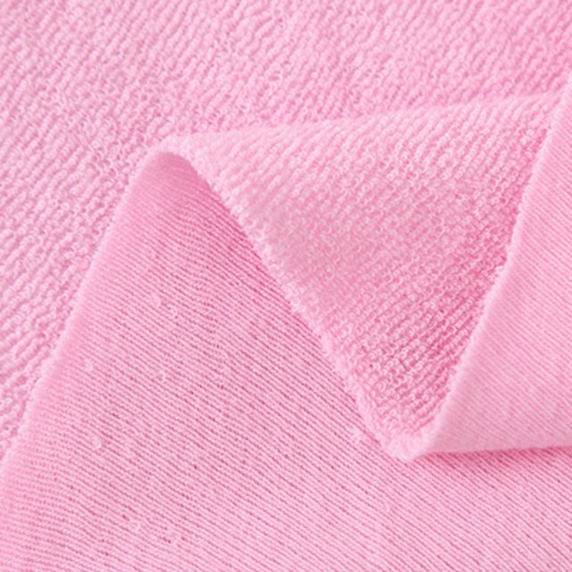 100% Polyester Weft Knitting Towel Fabric For Terry Slippers Kitchen And Toilet Terry Cloth