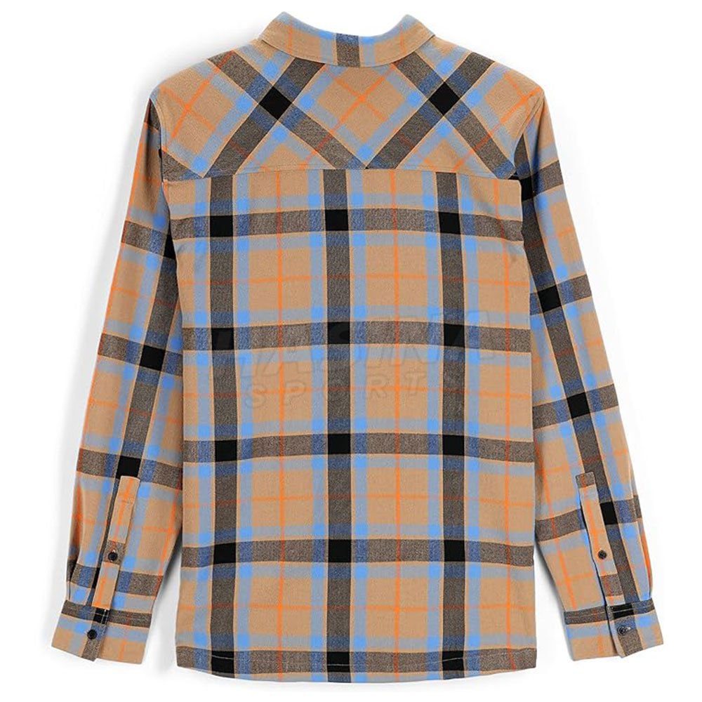 Casual Wear Men Premium Quality Flannel Shirts Custom Size Quick Dry O-Neck Collar Knitted Fabric with Print Pattern