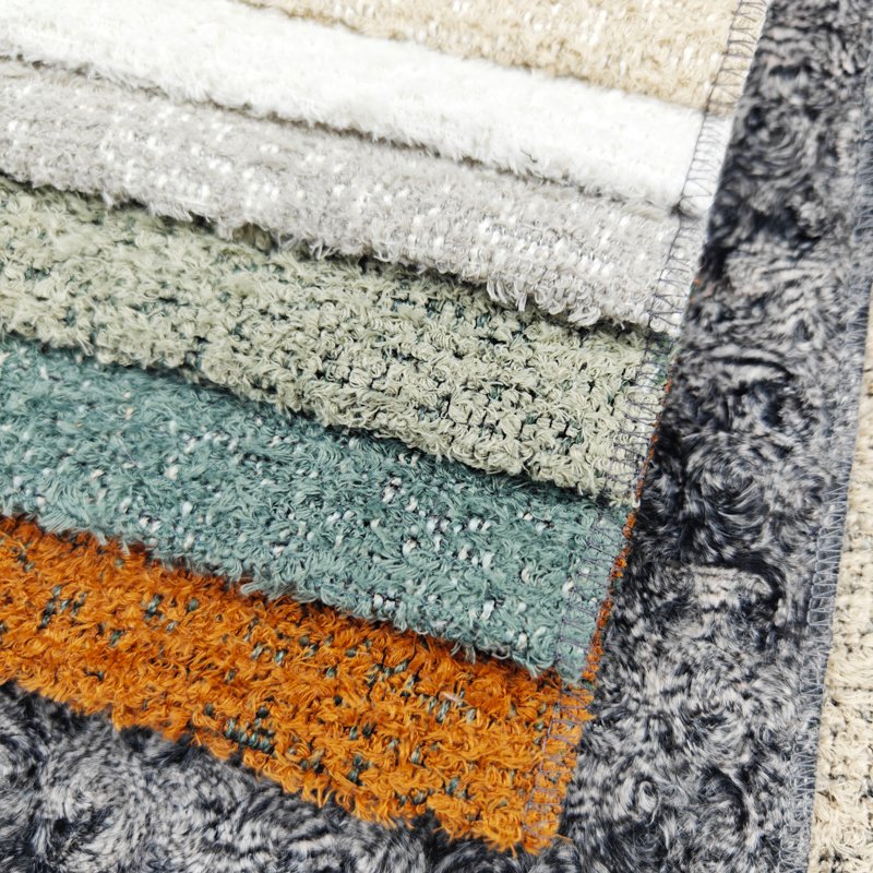 Latest Jacquard Chenille Boucle Veet Upholstery Fabrics for Sofas Available in Linen Polyester Leather Options-Knitted Style