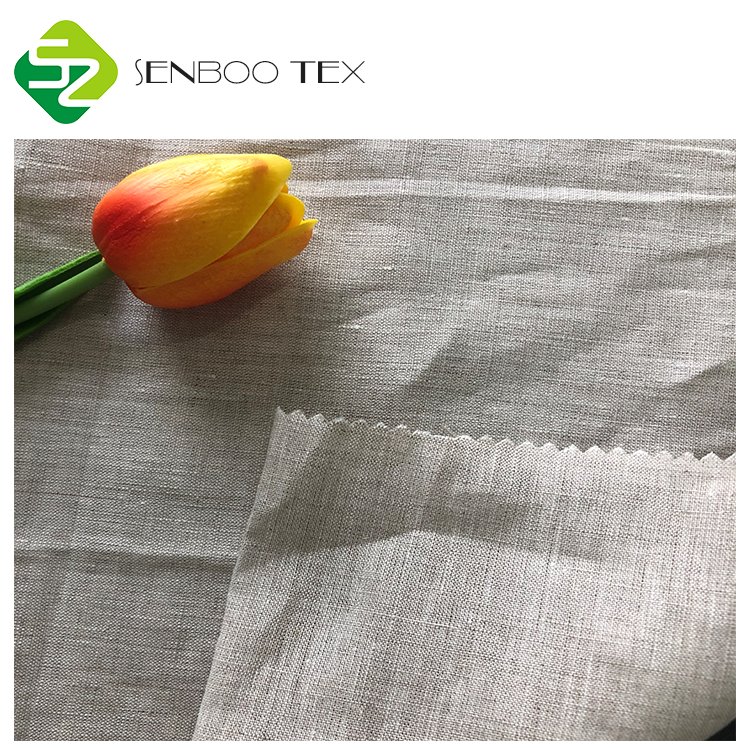 Wholesale Natural Linen Fabric 100% Linen Plain Dyed Linen Fabric for Tea Towels/tablecloth Sustainable 3~4level 150GSM