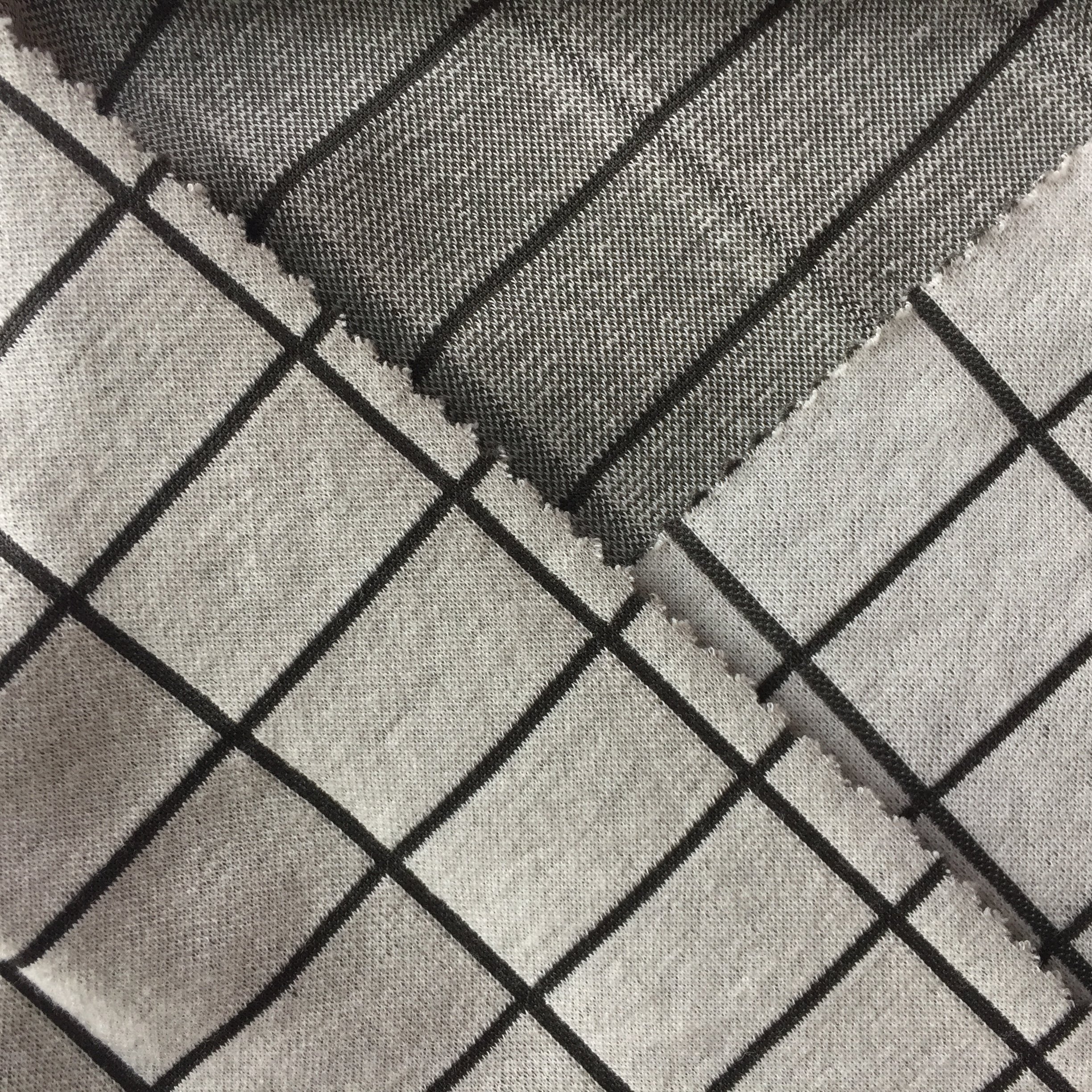 Anti-bacterial Fabric knitted fabric cotton/bamboo charcoal yard dyed checker