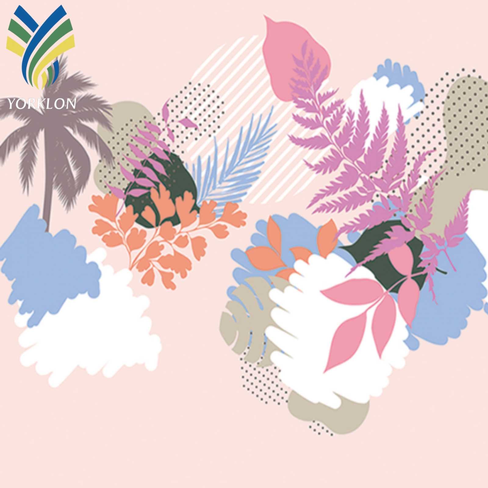 3D Pink Kids Children Room Wall paper Botanical Graffiti Palm Tree Cartoon Mural 3D Flower Wallpaper For Home Decoration