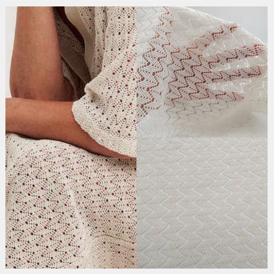 Eco-friendly 2023 New Design White Cotton Polyester Crochet Cardigan Lace Fabric Crochet Warp Knit Jacquard Fabric For Men Shirt