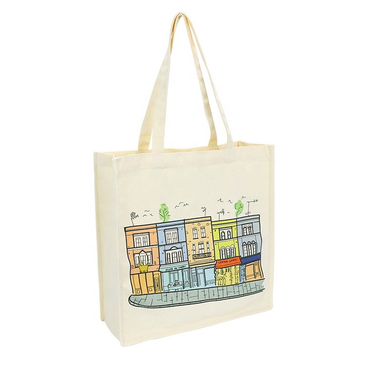 Large Capacity Cotton Canvas Tote Bags Customized Printed LOGO for Women's Travel and Beach Use Wholesale Business Handbags