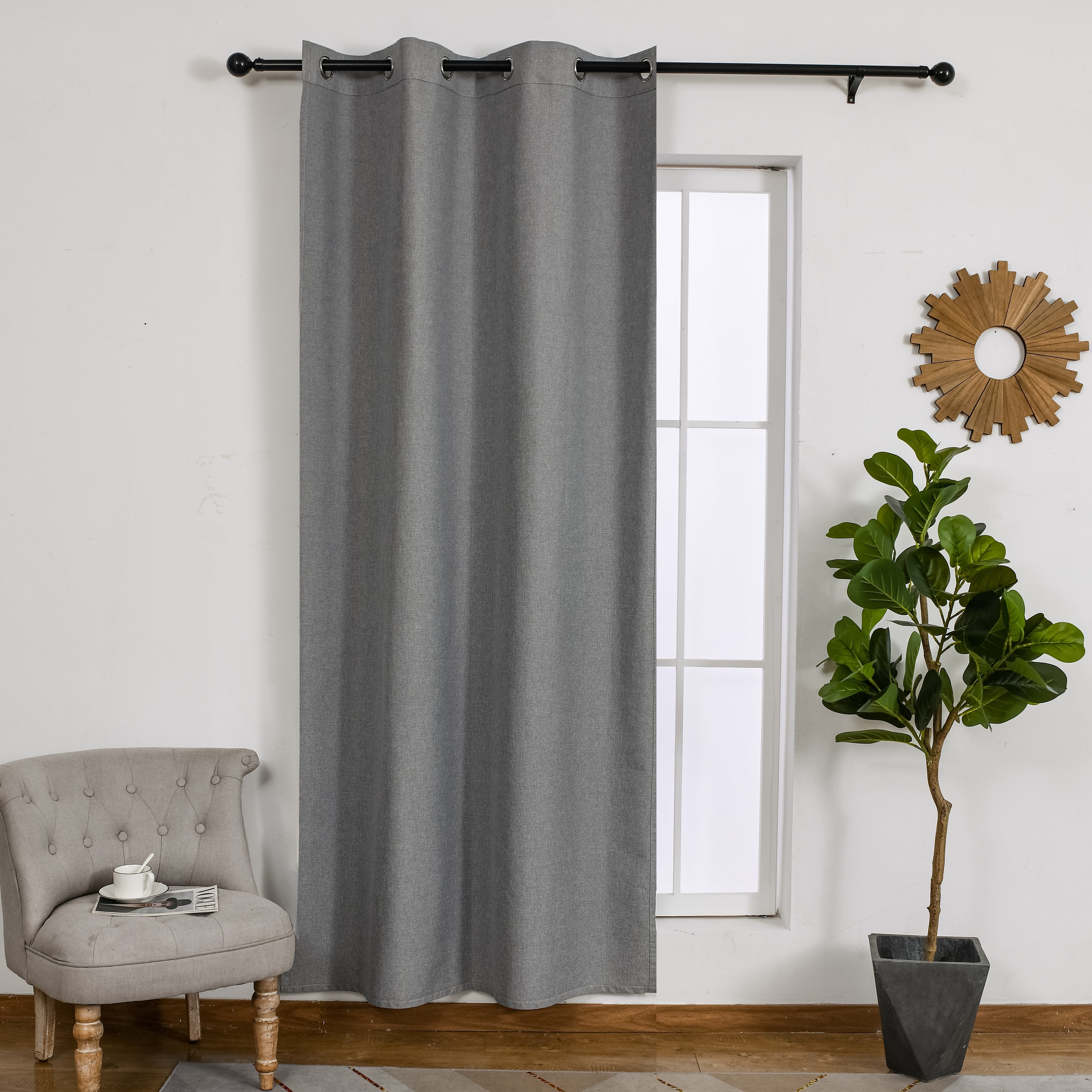 Blackout Drapery With Sheer Curtain Dual Layer Using For Home Decoration, Hotel Project Window Treatment