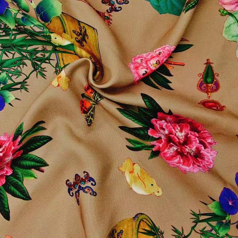 Yantu textile Custom Digital Printing Fabrics Wholesale 100% Polyester Fabric for Cloth