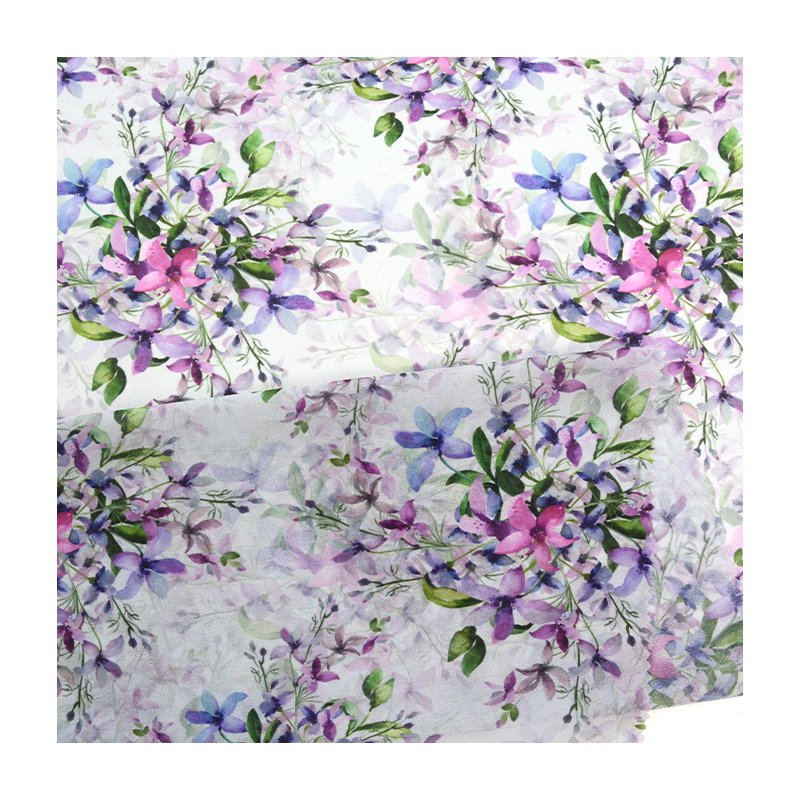 Digital Tropical Print Custom Flower pattern polyester woven 75D Chiffon georgette Fabric Sudanese Toub