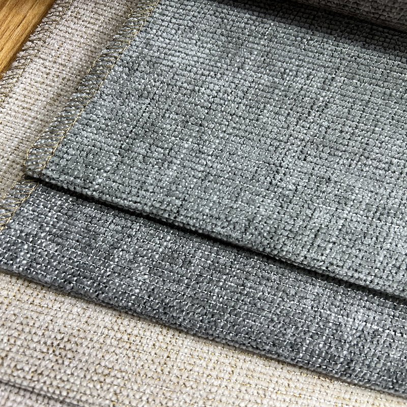 wholesale new design woven dyed linen like chenille 100% polyester furniture cushion fabric sofa fabric