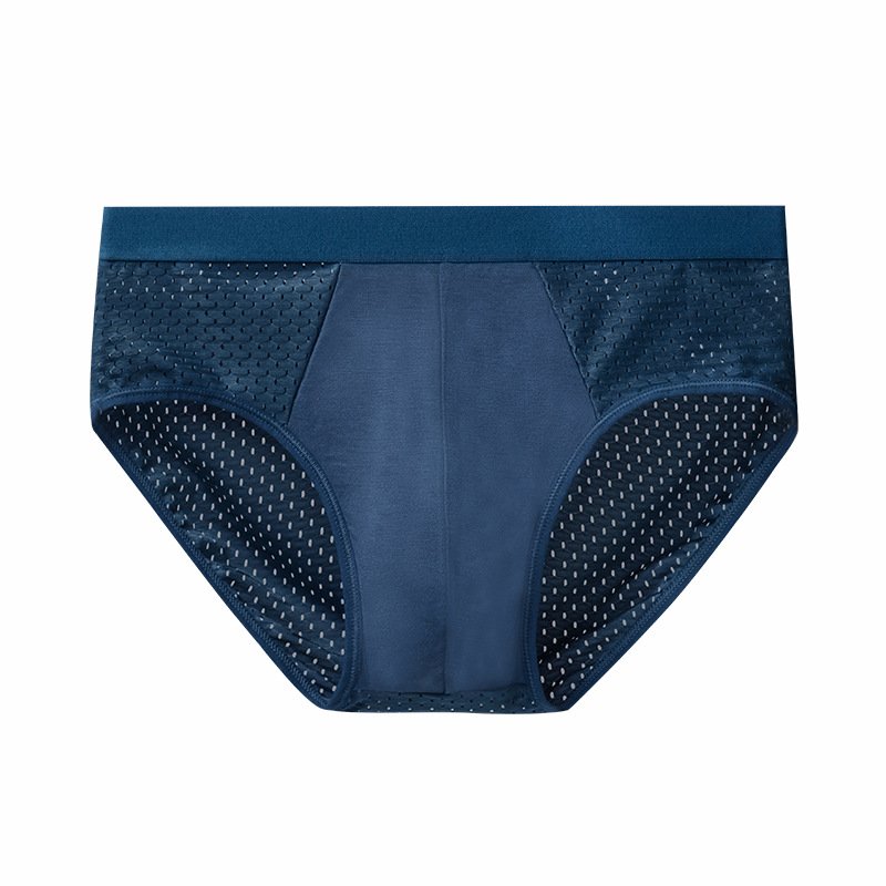 Men's Ice Silk Briefs Sexy Underwear Boxer Shorts Breathable Comfortable Elastic Undies Men Boxer Briefs