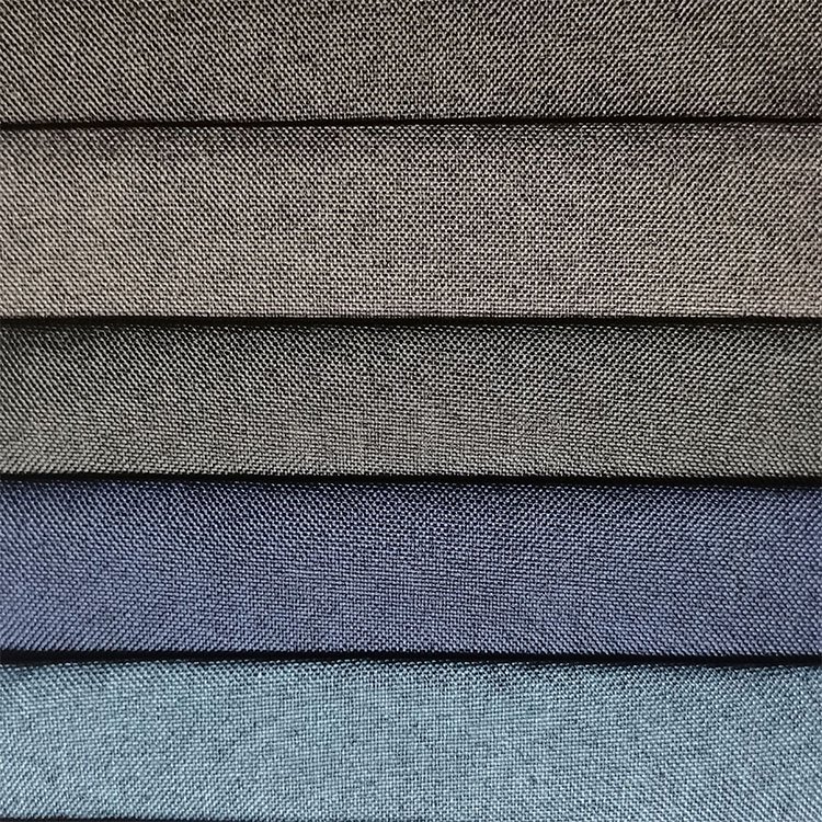 Home Deco linen furniture fabric flax linen fabric for sofa linen look polyester