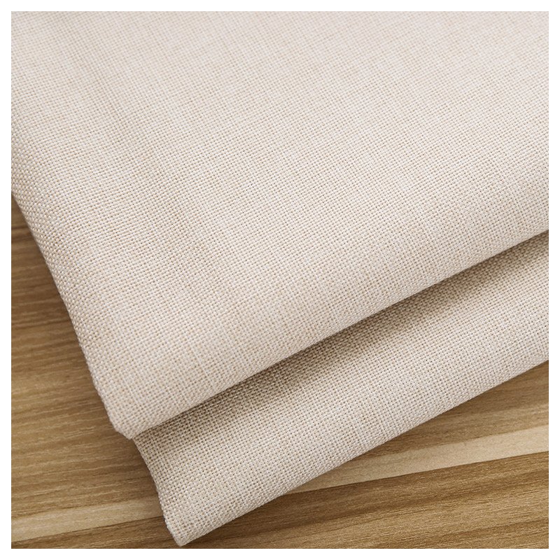 High Quality 100% Polyester Woven Fabric Soft Plain Weaved Linen for Sofa Upholstery Feature Design Pattern