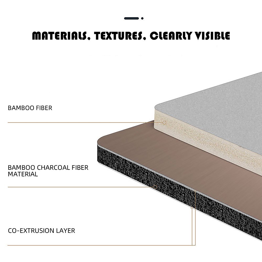 Easy Install Modern Interior Wall Board Decoration Carbon / Bamboo Charcoal Wooden Veneer Wall Panel