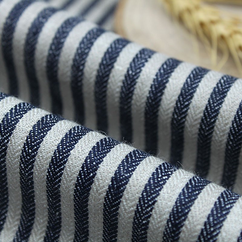 Delicacy Fashionable 100%Linen Yarn Dyed Stripe Fabric for Suit or Coat