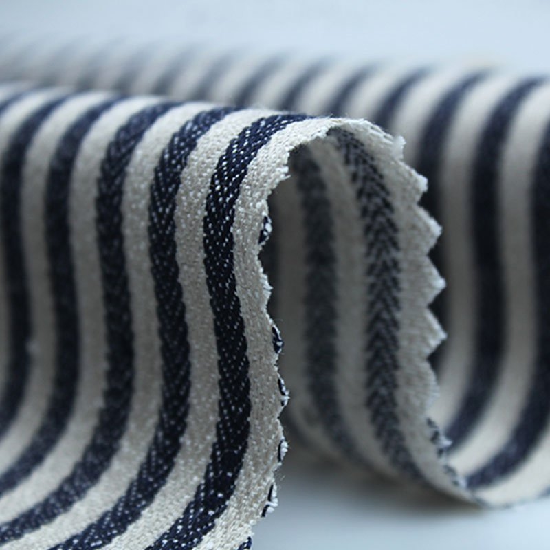 Delicacy Fashionable 100%Linen Yarn Dyed Stripe Fabric for Suit or Coat