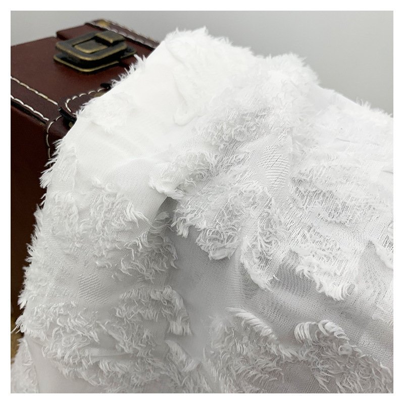 100%POLYESTER POPULAR WHOLESALE CUT FLOWERS JACQUARD CHIFFON FABRICS FOR DRESS