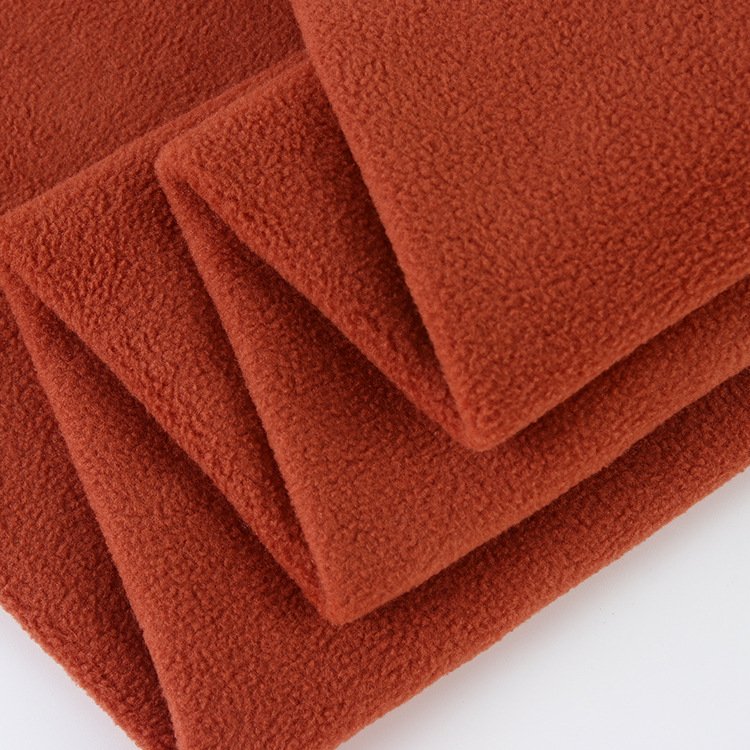 Manufacturers spot 32s double-sided fleece single-sided polar fleece 280g sports flannel full polyester coat plush fabric