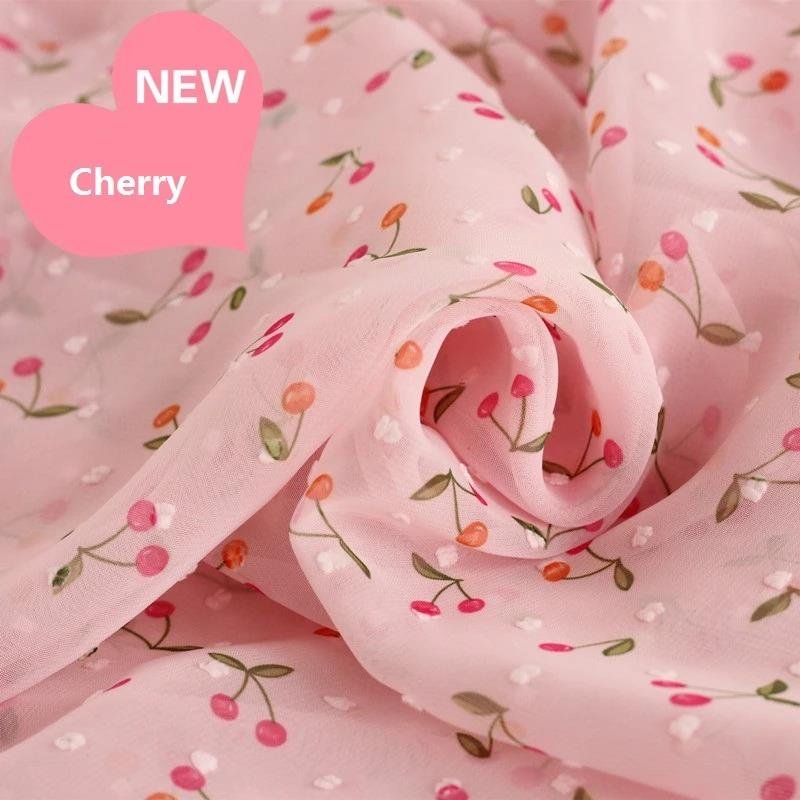 Factory Custom 50D 75D shifon fabric 100% polyester premium floral printed chiffon fabric for women's chiffon dress