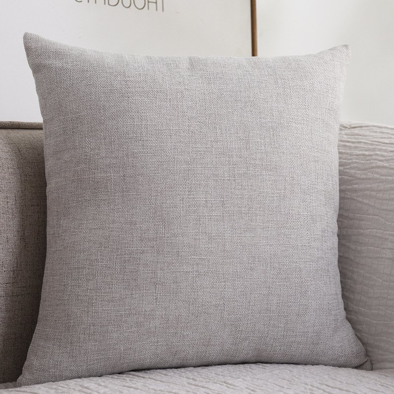 Cotton and Linen Fabrics Thickened Square Pillow Cover 18x18in Sofa Living Room Back Pillow Cushion Pillow Cover