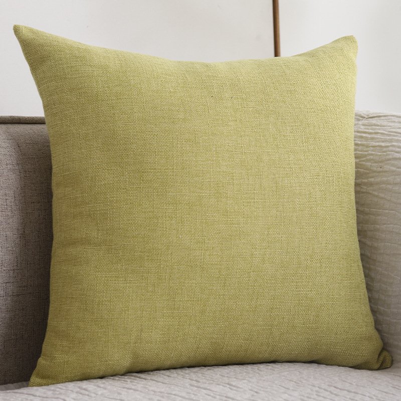 Cotton and Linen Fabrics Thickened Square Pillow Cover 18x18in Sofa Living Room Back Pillow Cushion Pillow Cover