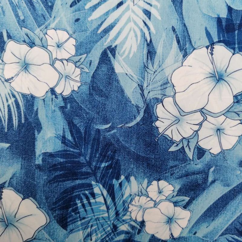 120gsm 75D*150D New Design Microfiber 100% Polyester Twill Woven Peach Skin Flower Print Fabric Patterns