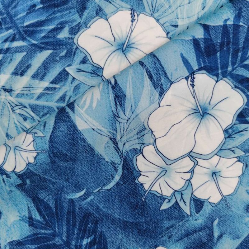 120gsm 75D*150D New Design Microfiber 100% Polyester Twill Woven Peach Skin Flower Print Fabric Patterns