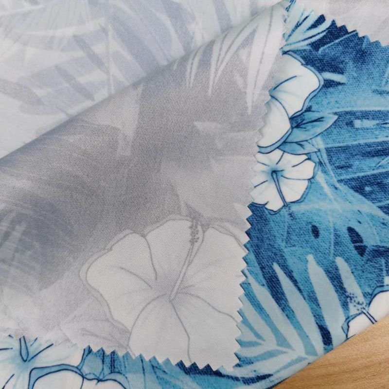 120gsm 75D*150D New Design Microfiber 100% Polyester Twill Woven Peach Skin Flower Print Fabric Patterns