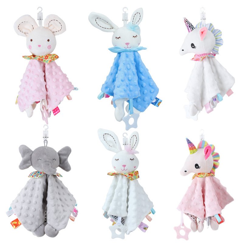 Multifunctional Bubble Super Soft Fabric Security Blanket With Animal For Baby
