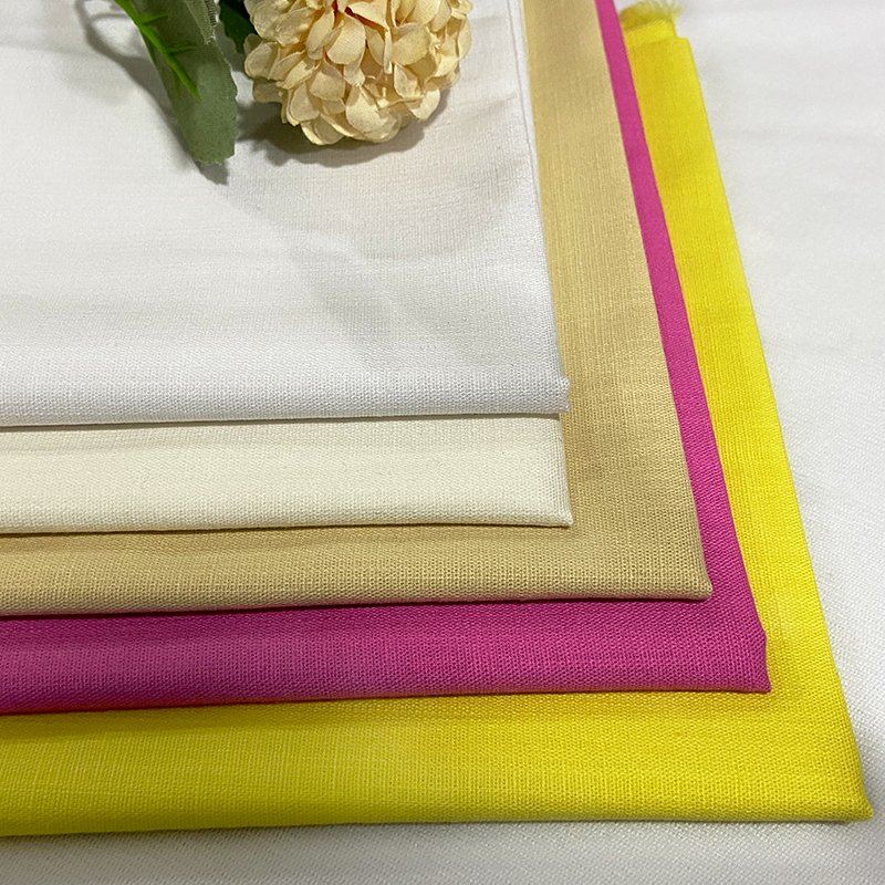 Guangzhou Fabric A2182 175gsm Cheap Cotton Spandex Stretch Like Slub Linen Cotton Fabric for Clothing Dress Casual