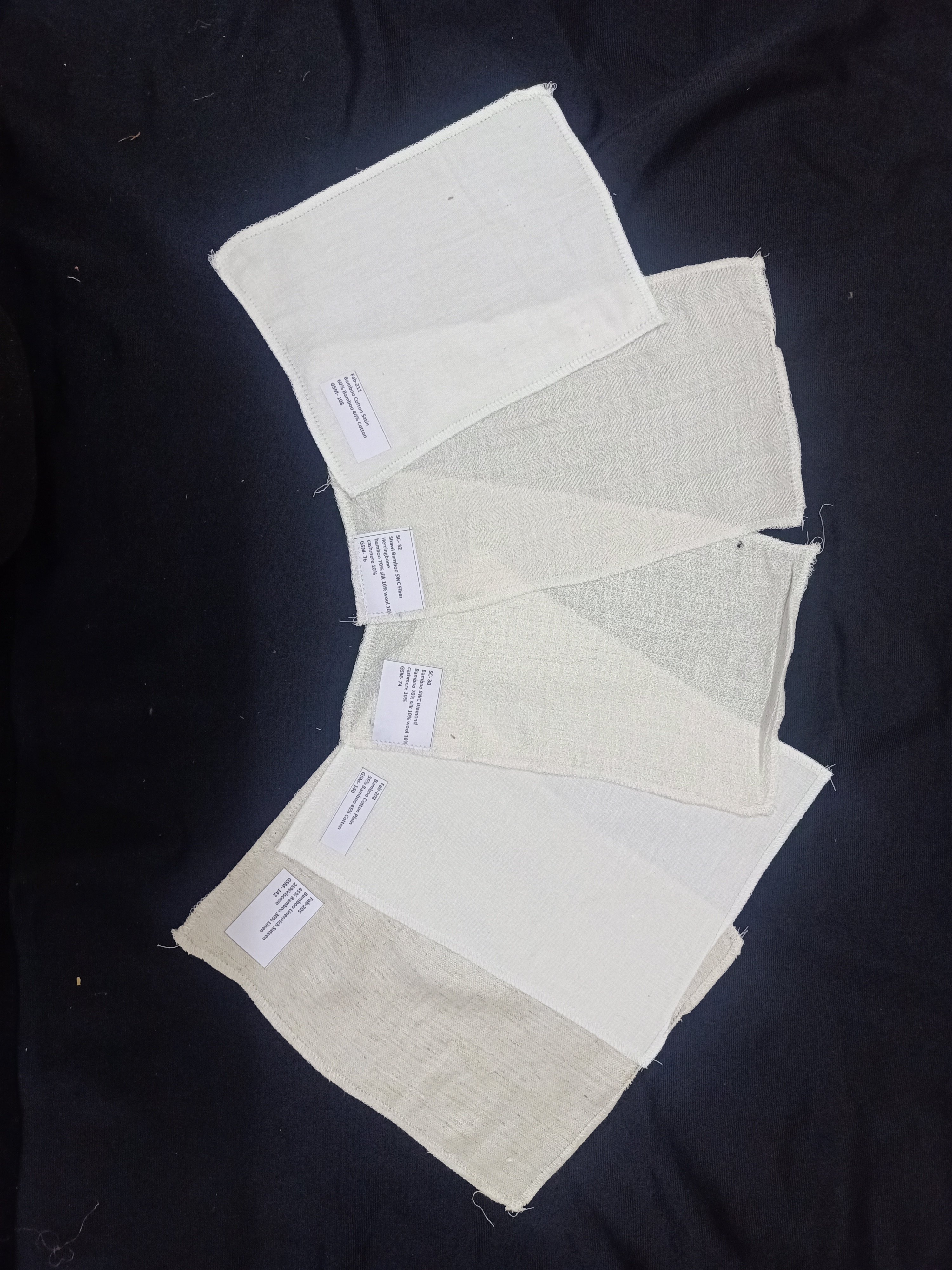 hand woven bamboo fabrics made with bamboo fiber and blended with cotton , silk , modal and other fibers, ideal for shawls