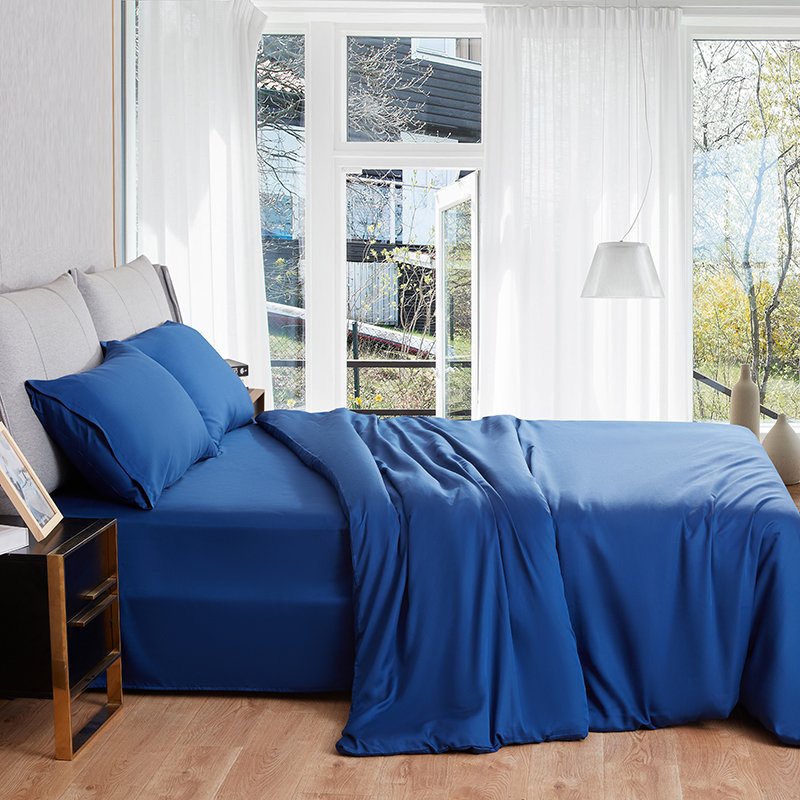 Hotel 100% Bamboo Fabric Goldsun King Queen Size Bedding Bed Sheet Full Bed Bedroom Set