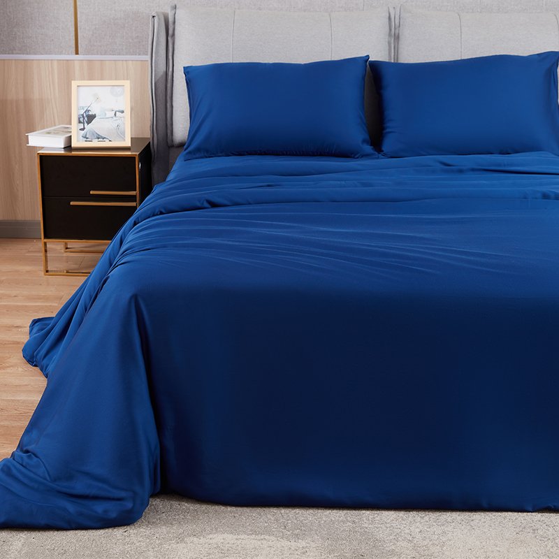 Hotel 100% Bamboo Fabric Goldsun King Queen Size Bedding Bed Sheet Full Bed Bedroom Set