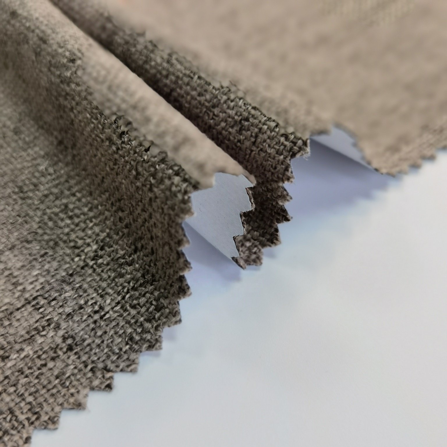 Factory Supply Solid Color Textured Linen Style 100% Blackout Curtain Fabric