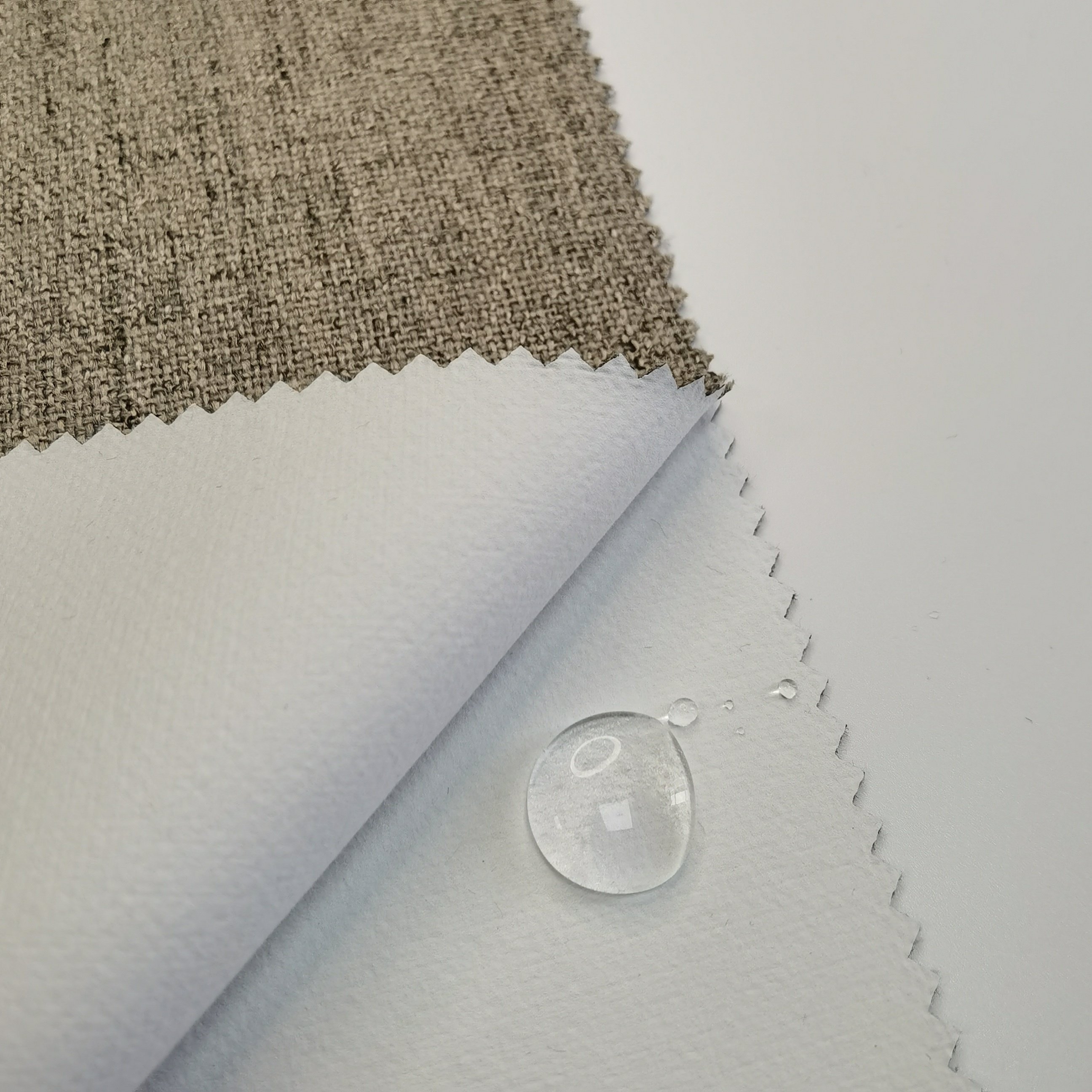 Factory Supply Solid Color Textured Linen Style 100% Blackout Curtain Fabric