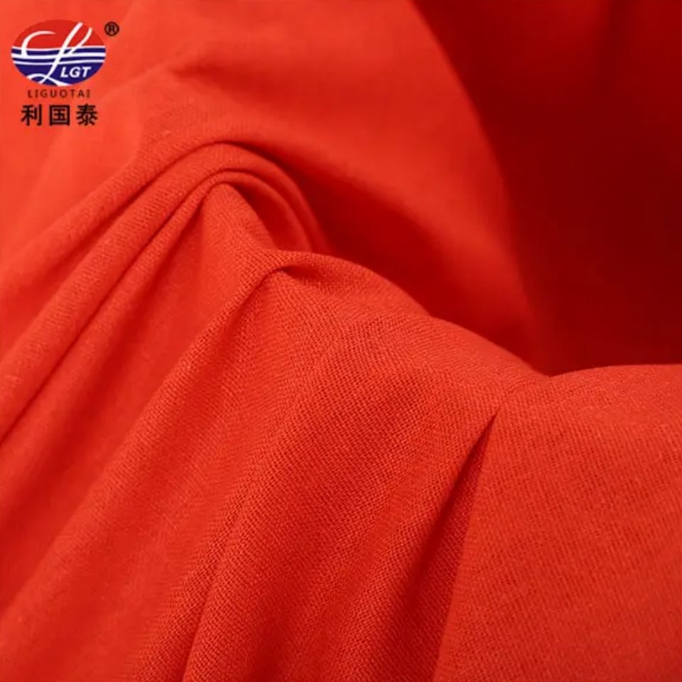 Textile Fabric for Apparel Home Oeko Tex Eco-friendly Woven Light Weight Polyester Flax Linen Blend Solid White Shirt Fabric