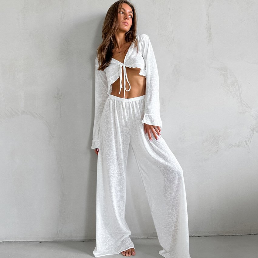 Factory wholesale custom design Modal fabric sleepwear fashion bamboo fiber fabric pajama cotton Long Sleeve Set ladies Pajama
