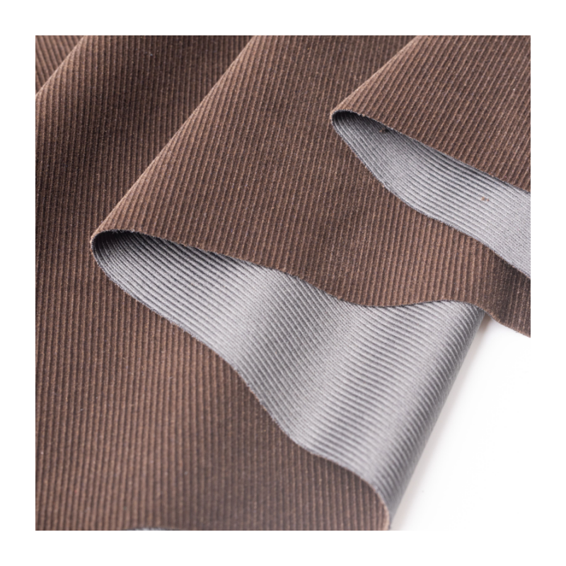 Warp Knitted Flocking Velvet Fabric Rib 100% Polyester for Garments and home textile
