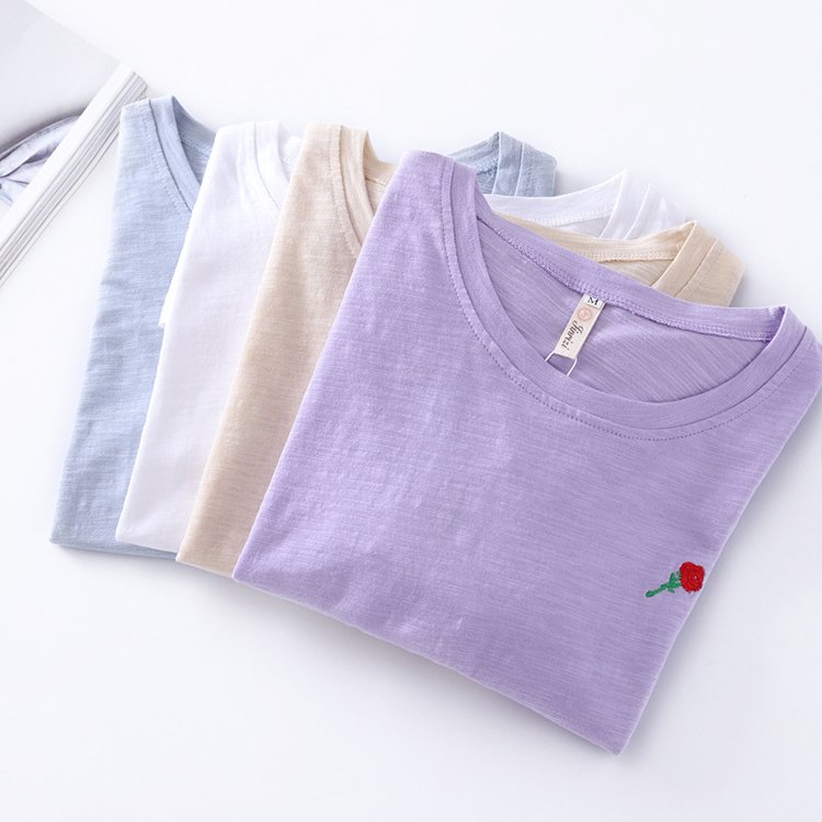 High Quality Bamboo Cotton Women's T-shirt Casual Style T Shirt