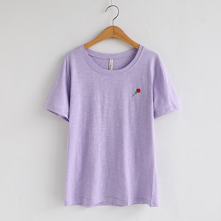 High Quality Bamboo Cotton Women's T-shirt Casual Style T Shirt
