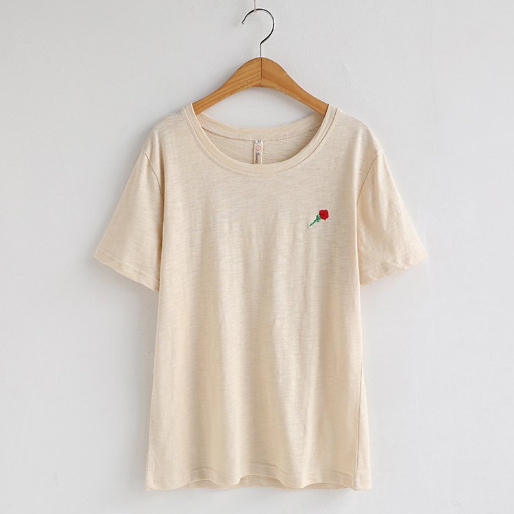 High Quality Bamboo Cotton Women's T-shirt Casual Style T Shirt