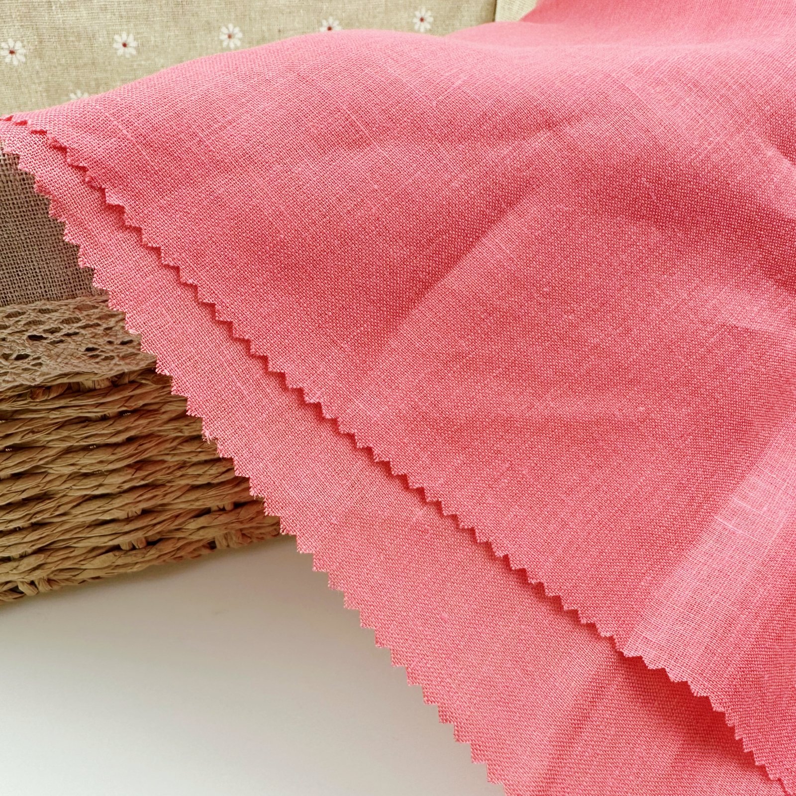 Good quality french medium weight plain dyed 21*21 100% linen fabric hemp fabric for clothing