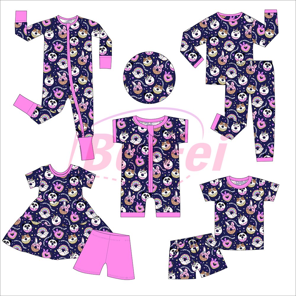 Wholesale custom print new style bamboo baby romper bamboo fabric comfortable two way zipper new born baby clothes
