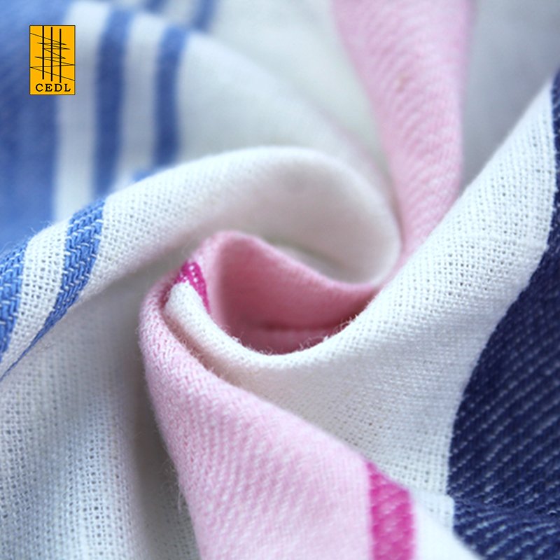 Linen Cotton Yarn Dyed Stripe Fabric for Dress Skirt Flax Fabric European Woven Lightweight Sofa Clothes Shirt Pin 100% Linen