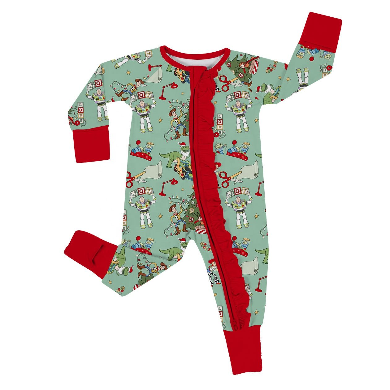 Zipper One Piece Newborn Customized Baby Pajama Clothes High Quality Organic Bamboo Baby Onesie Custom Print